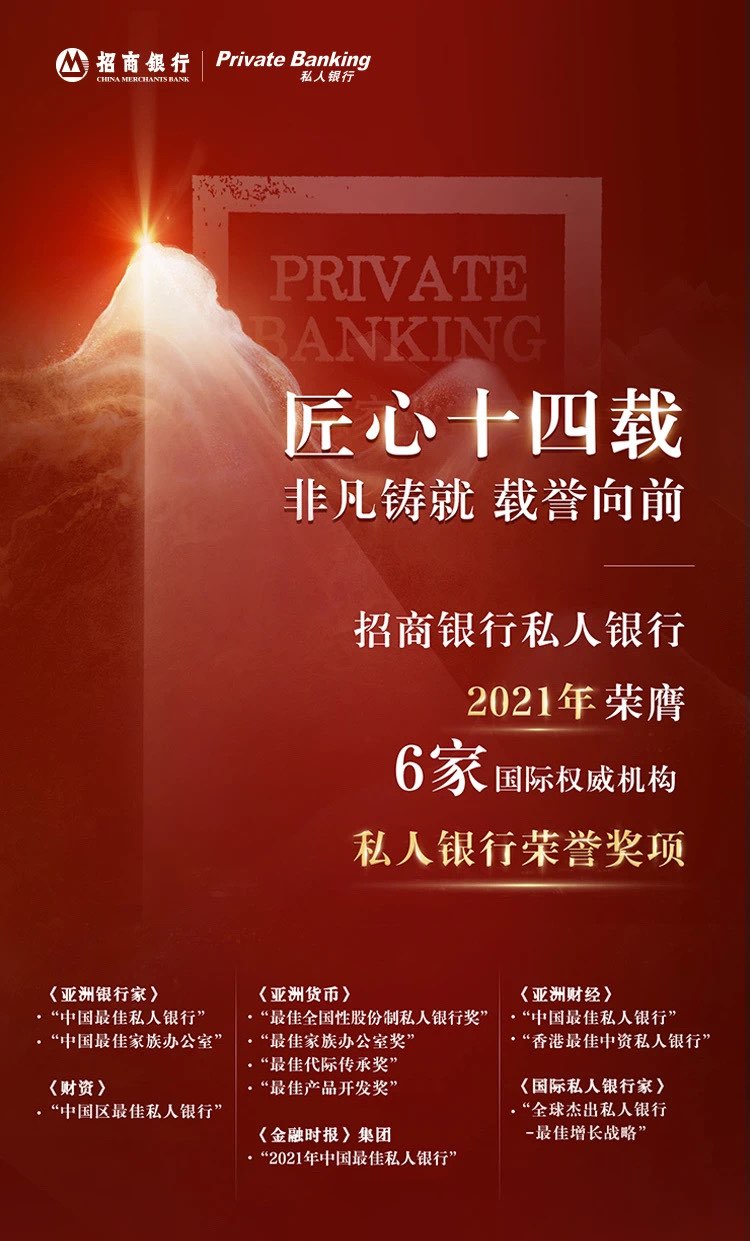载誉向前丨招行私行蝉联“中国最佳私人银行”