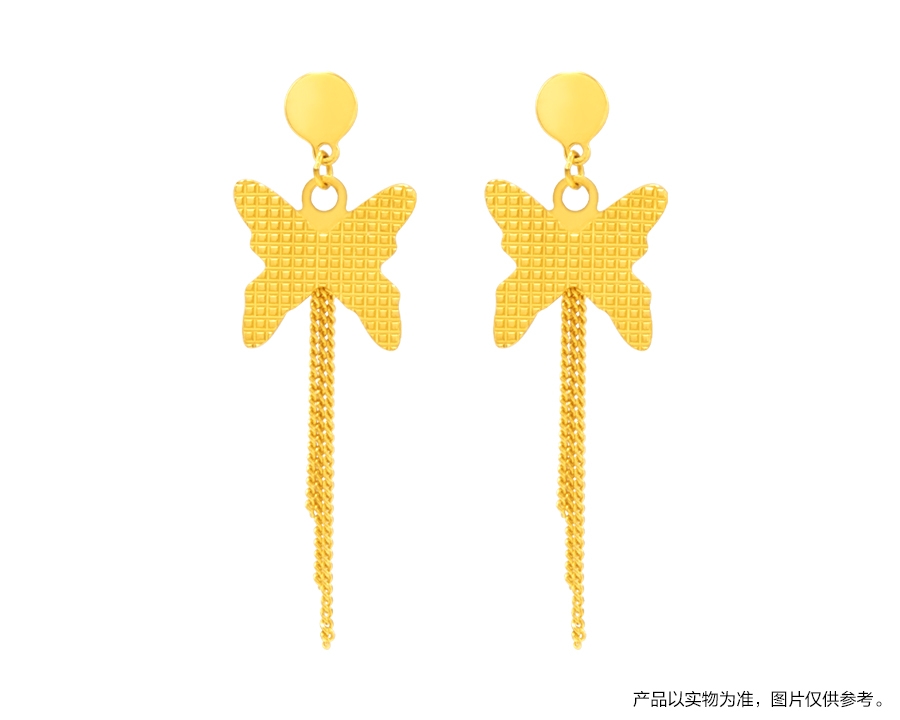  China Merchants Bank Gold Zhaofu Heirloom Earrings