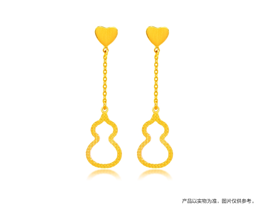  CMB Gold Zhaofu Heir Xiao Fulu Earrings